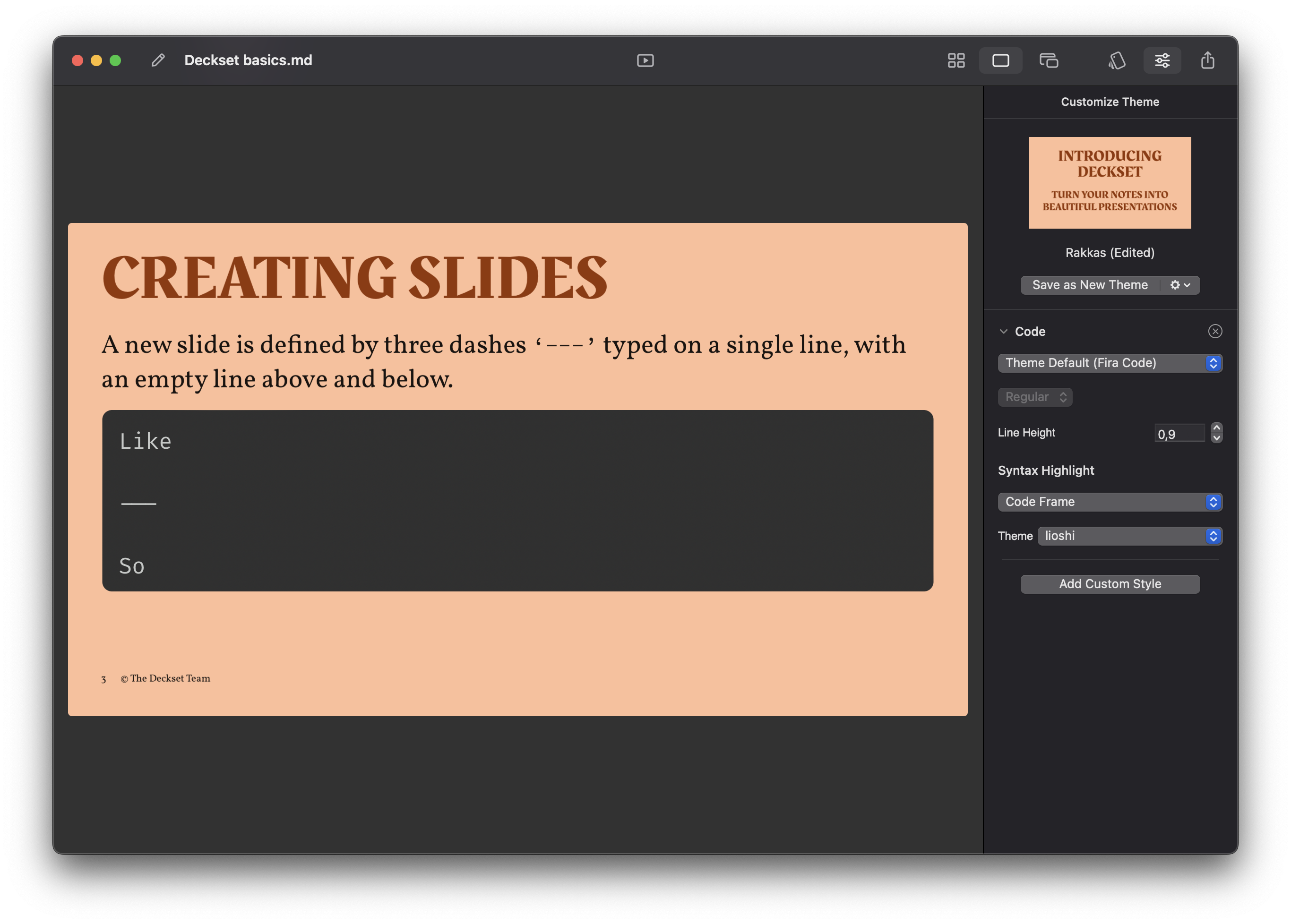Inline Code