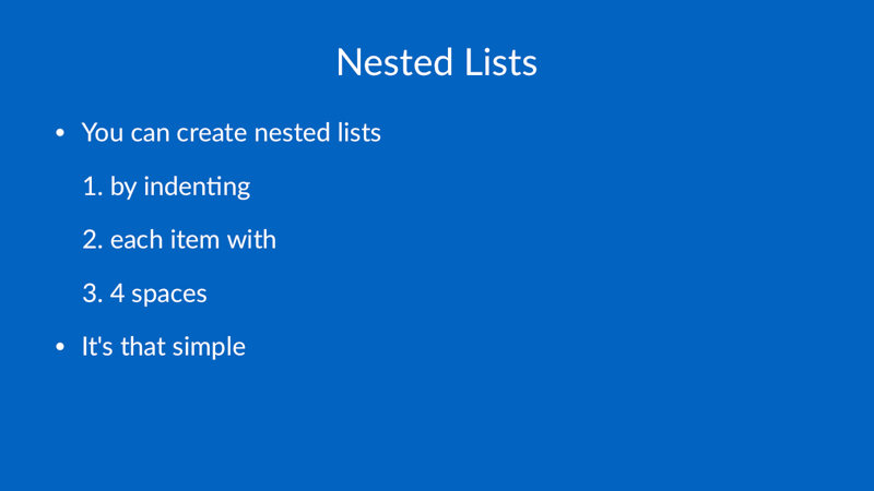 Nested Lists